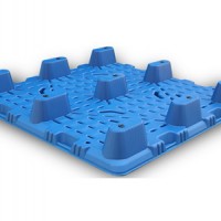 九脚型吹塑托盘 物流用塑料托盘 九脚平板塑料垫板规格定制