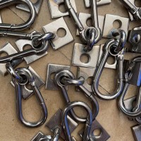 防护不锈钢丝绳、不锈钢连接底座连接锁扣加工厂家（底座链条）