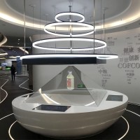 360度全息柜 裸眼3D全息展示柜立体成像沙盘金字塔互动展厅