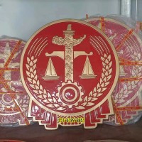 生产法徽厂家 金属材质法院徽标室内悬挂徽标制作